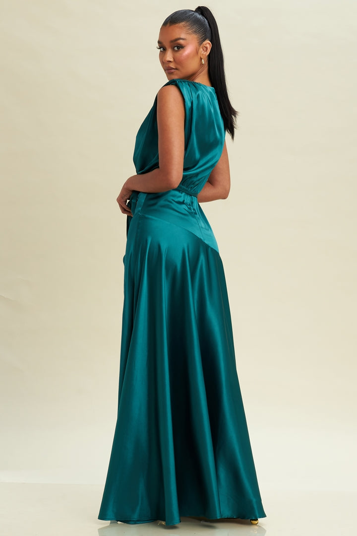 Starlight Satin Gala Gown-DRESS