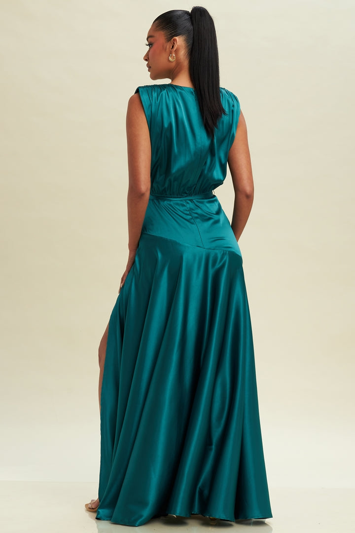 Starlight Satin Gala Gown-DRESS