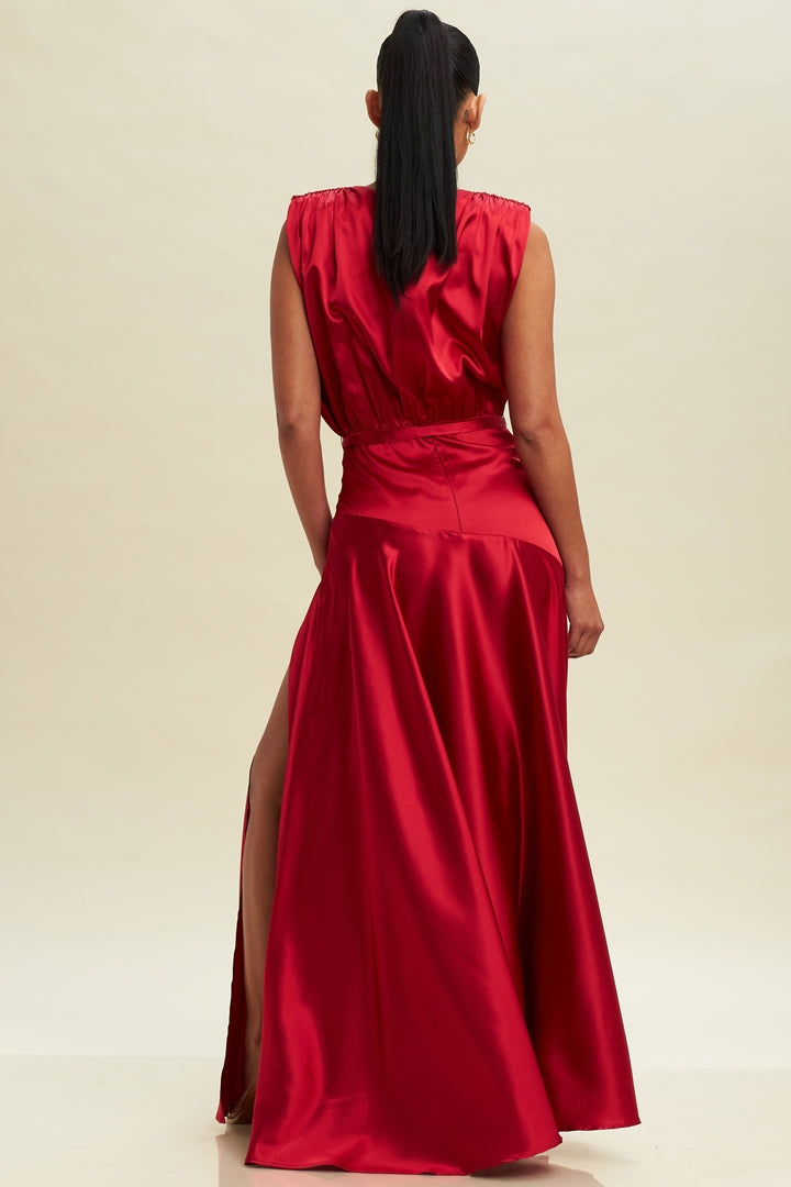 Starlight Satin Gala Gown-DRESS