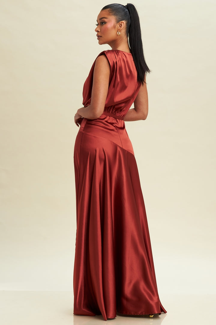 Starlight Satin Gala Gown-DRESS