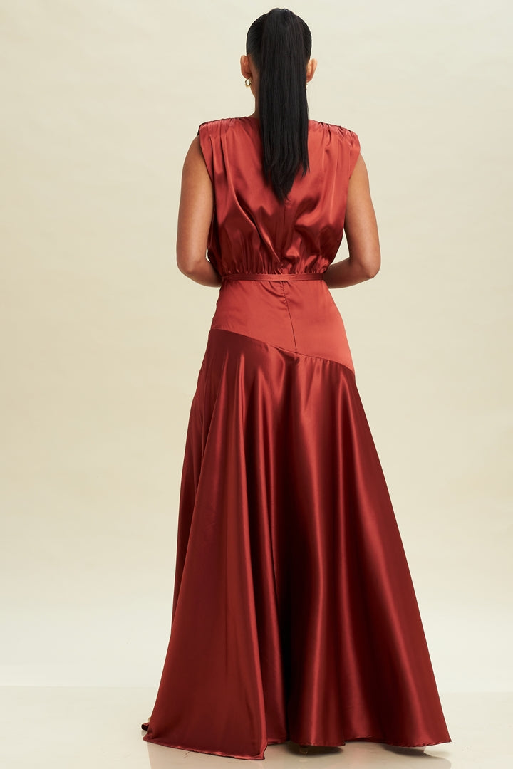 Starlight Satin Gala Gown-DRESS