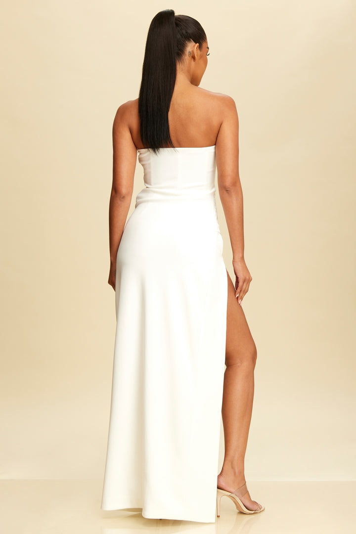 Gleaming Elegance Wide Slit Gown