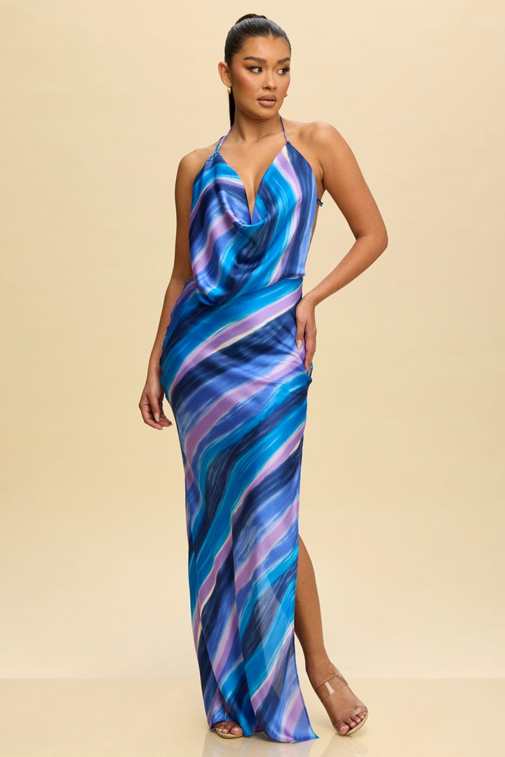 Lustrous Lines Maxi Dress